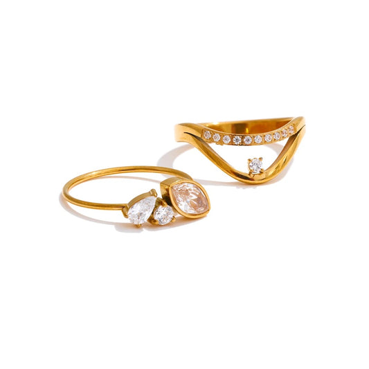 Cnc cubic zirconia contemporary high quality party women's ring - product image