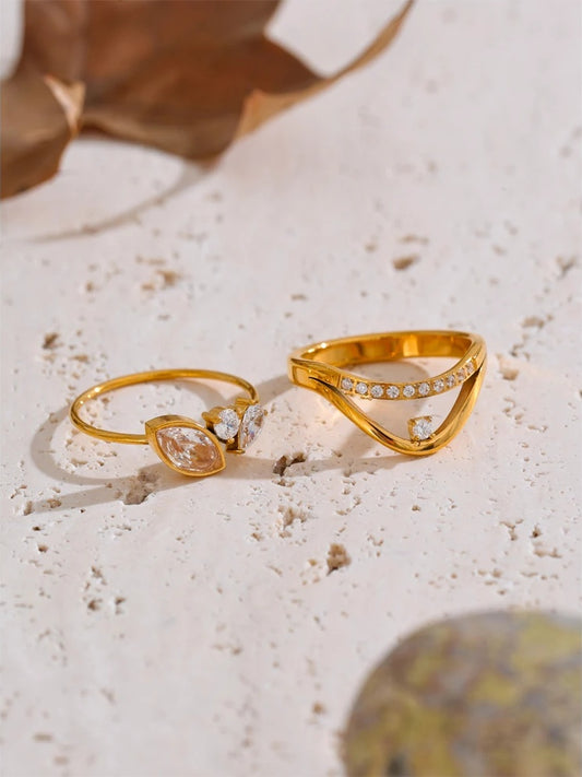 Cnc cubic zirconia contemporary high quality party women's ring - product image
