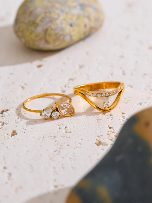 Cnc cubic zirconia contemporary high quality party women's ring - product image
