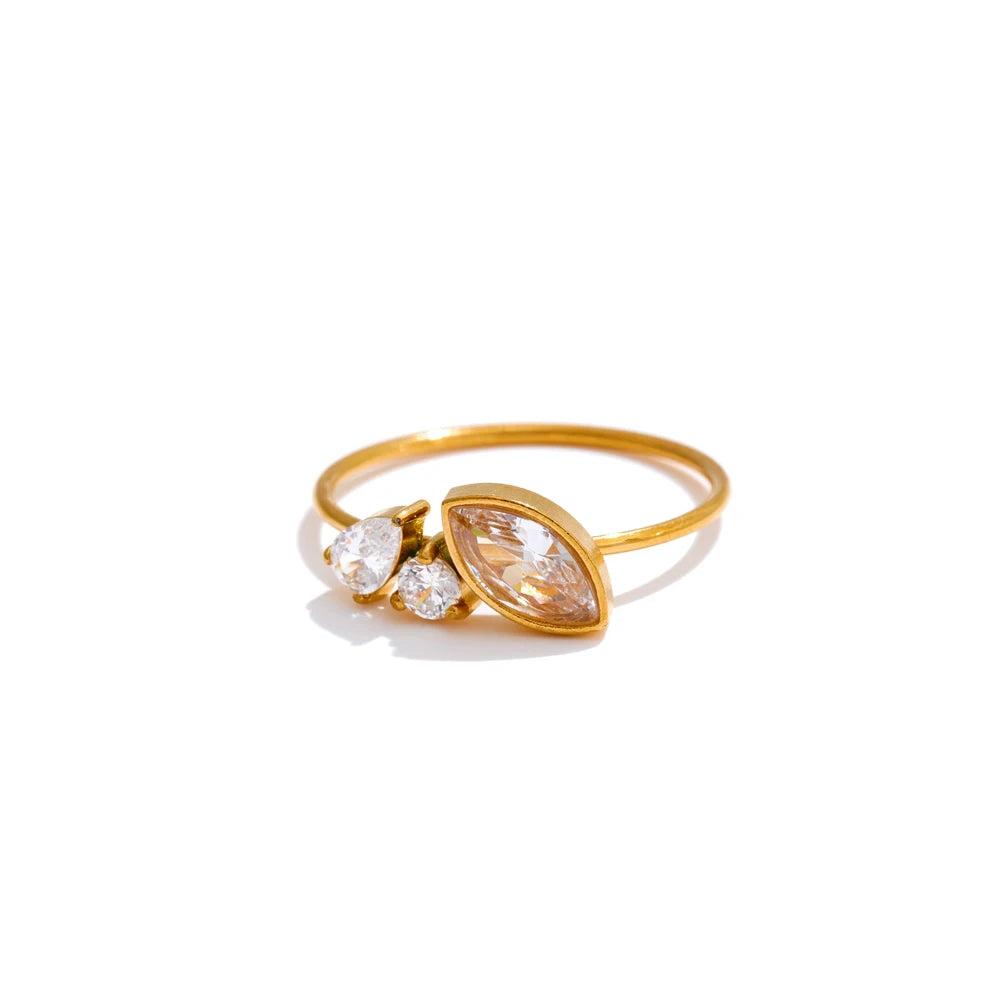 Cnc cubic zirconia contemporary high quality party women's ring - product image