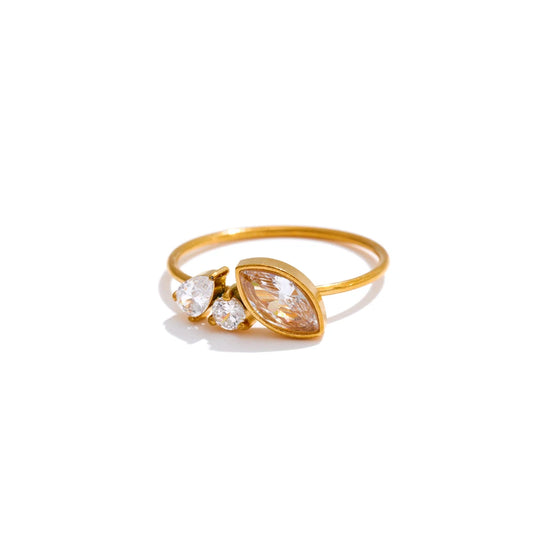 Cnc cubic zirconia contemporary high quality party women's ring - product image