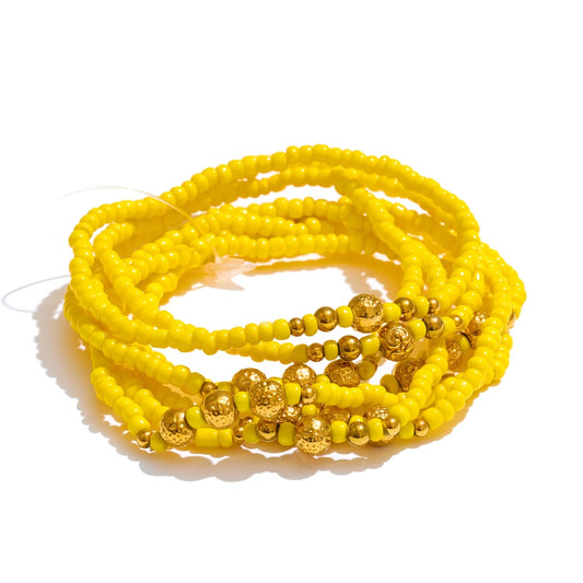 Colorful bohemian beads layered chain bracelet - product image