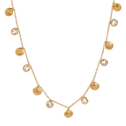 Colorful cubic zirconia chain fashion collar necklace - product image