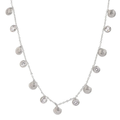 Colorful cubic zirconia chain fashion collar necklace - product image