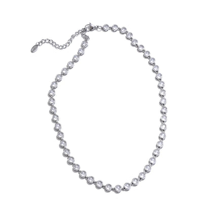 Colorful cubic zirconia necklace bracelet set - product image