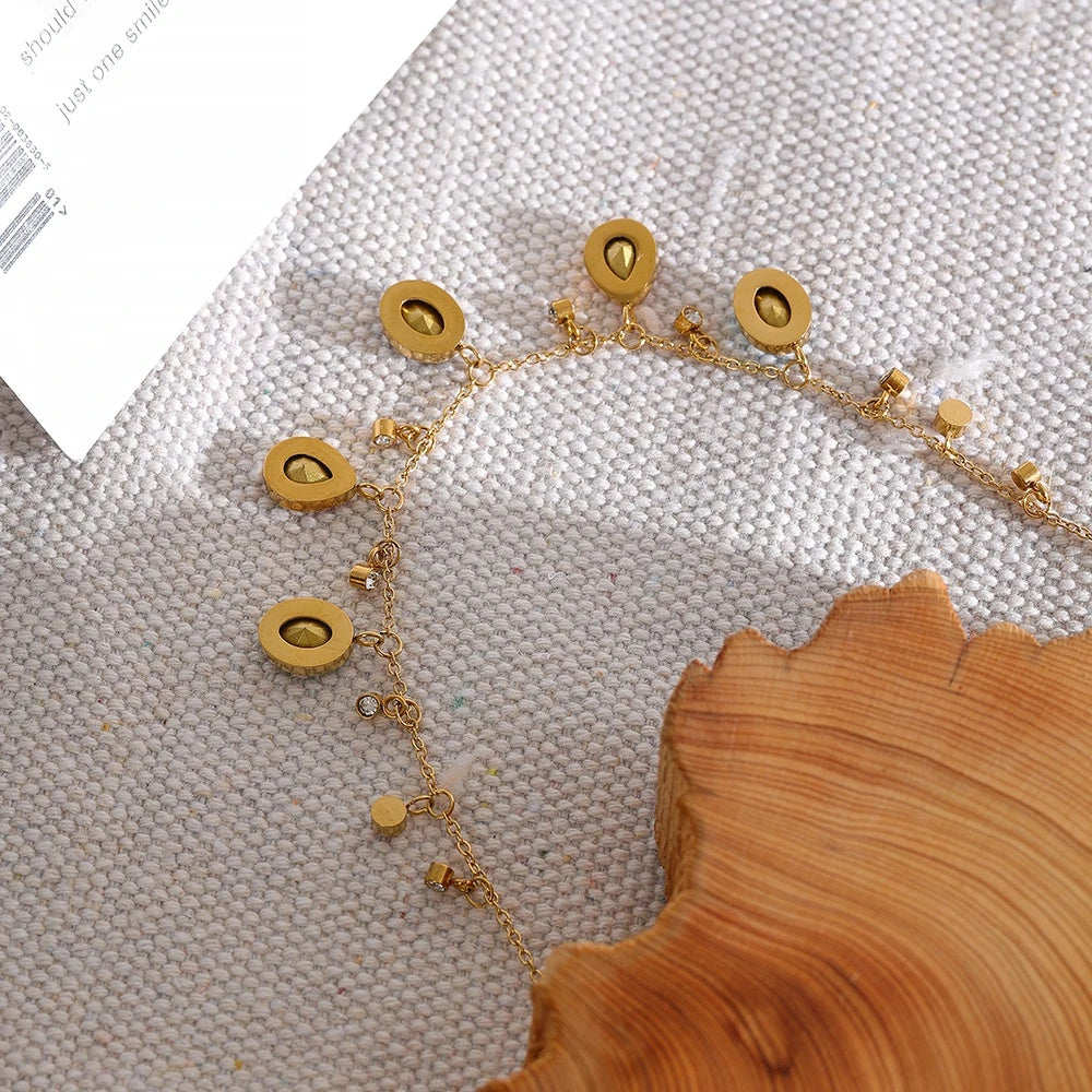 Colorful cubic zirconia pendant necklace party jewelry - product image