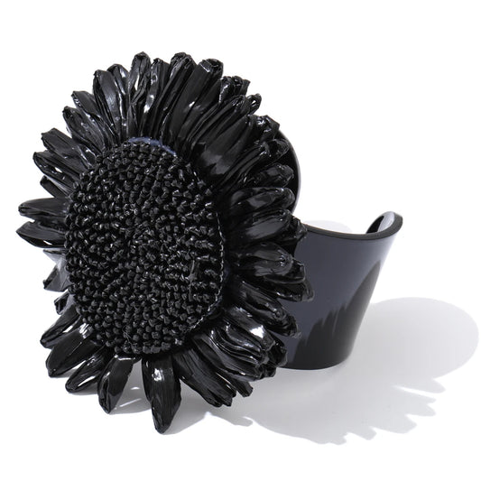 Colorful lafite grass resin flower cuff bracelet - product image