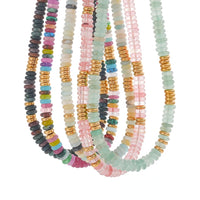 Colorful Natural Stone Beads Chain Necklace