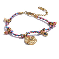 Colorful Rope Braided Handmade Charm Bracelet