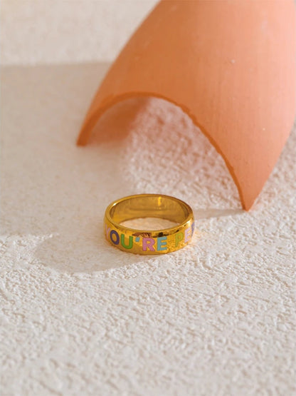 Confident contemporary minimalist fashion women's ring - product image