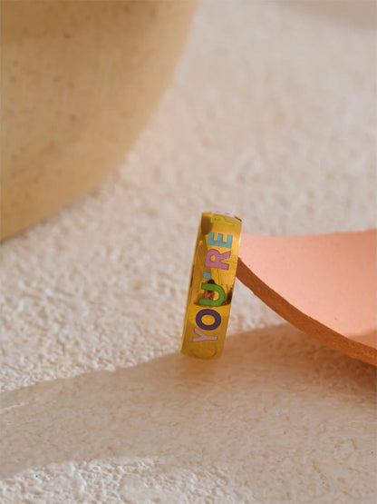 Confident contemporary minimalist fashion women's ring - product image