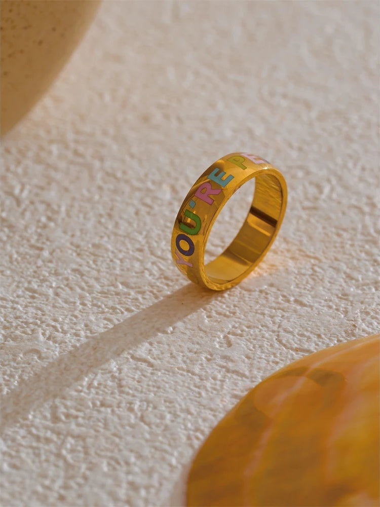 Confident contemporary minimalist fashion women's ring - product image