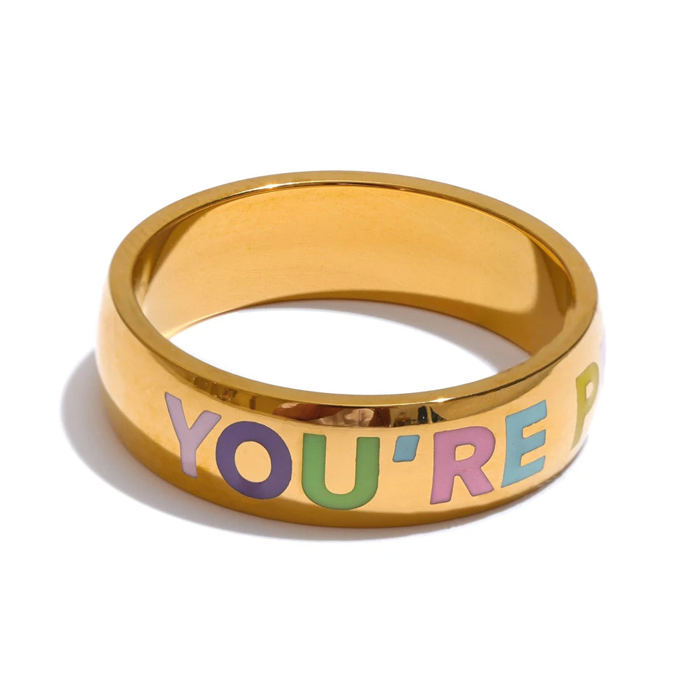 Confident contemporary minimalist fashion women's ring - product image
