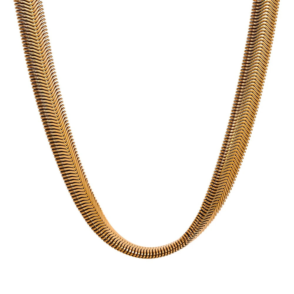 Contemporary chain hip hop gold color necklace - product image