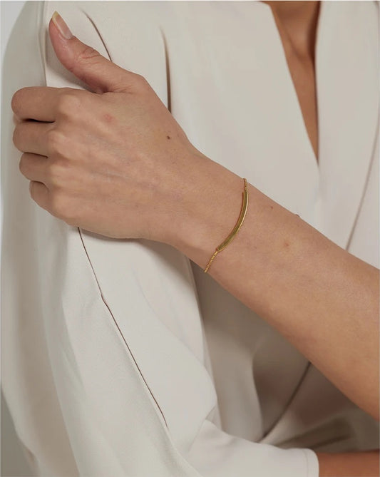 Contemporary chain link bangle bracelet women - product image