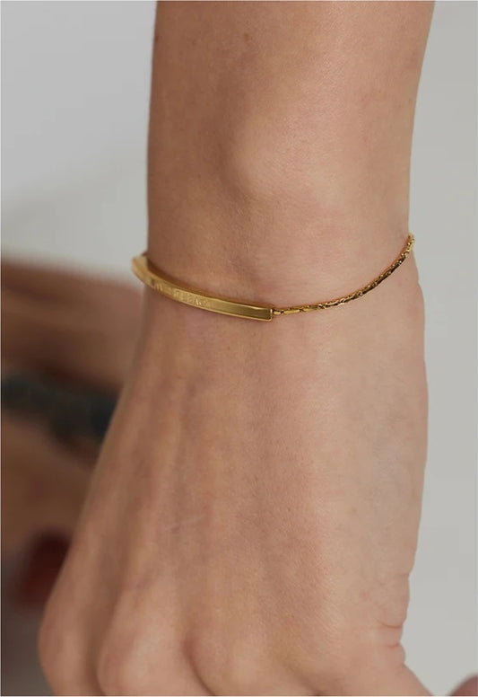 Contemporary chain link bangle bracelet women - product image