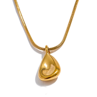 Contemporary Pendant Necklace Stainless Steel Unisex