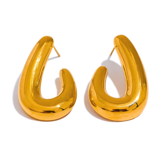 Contemporary textured allergy-free stud earrings - product image