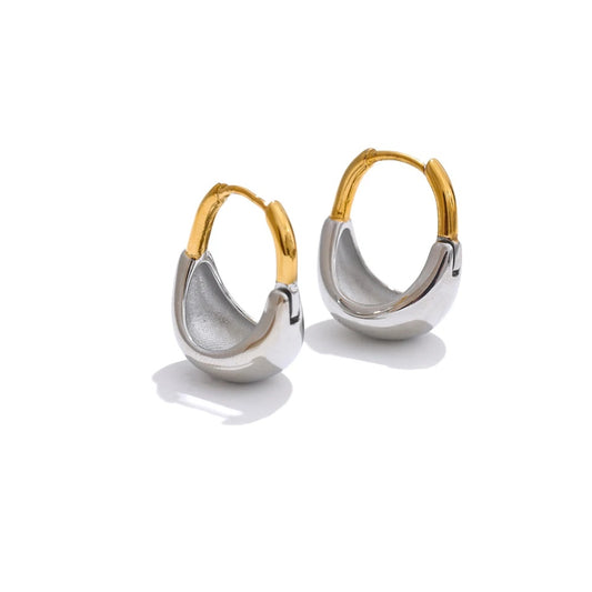 Contemporary unusual hoop earrings waterproof - product image