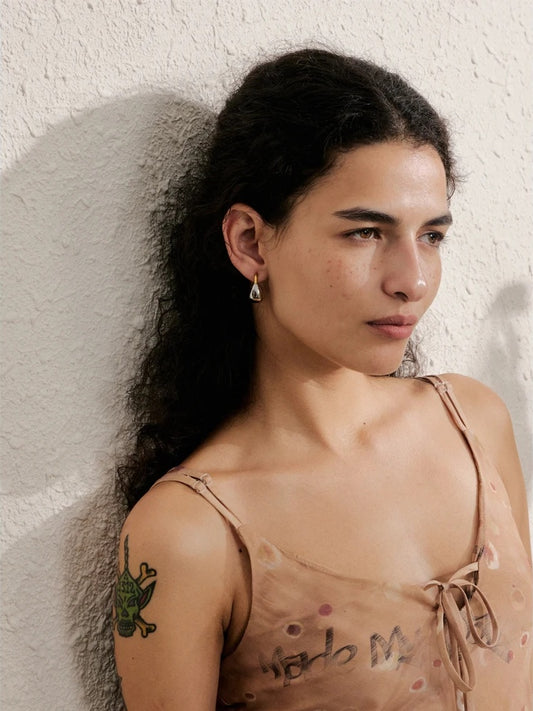 Contemporary unusual hoop earrings waterproof - product image