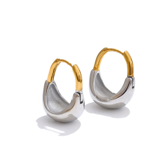 Contemporary unusual hoop earrings waterproof - product image