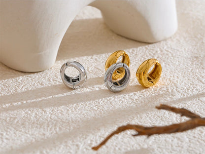 Creative clip earrings abstract design - product image