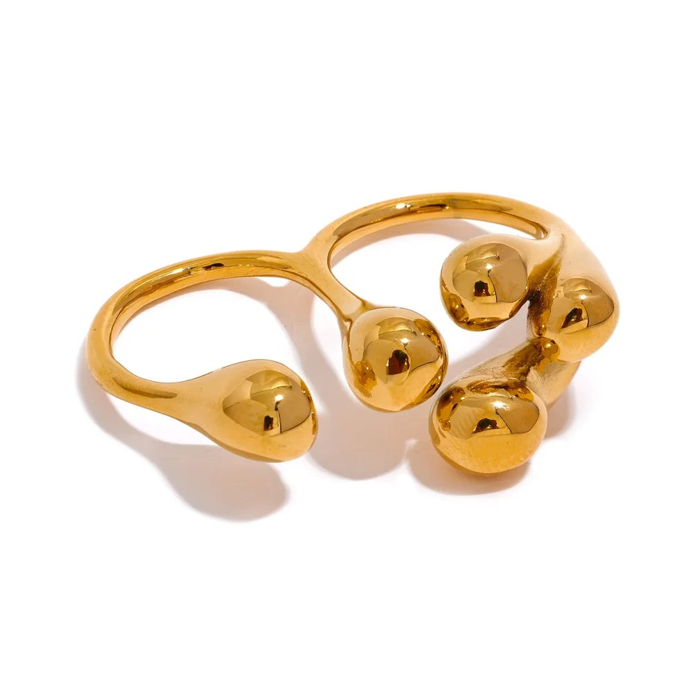 Creative individualistic contemporary texture finger ring - product image