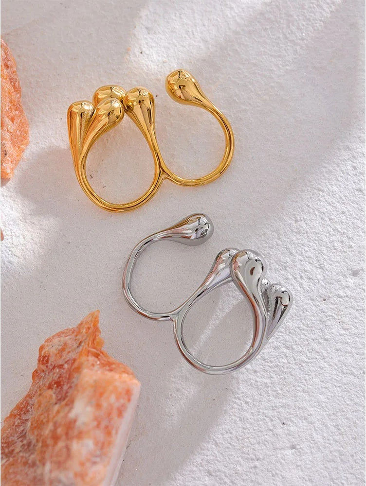 Creative individualistic contemporary texture finger ring - product image