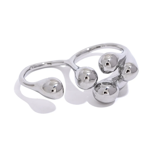 Creative individualistic contemporary texture finger ring - product image