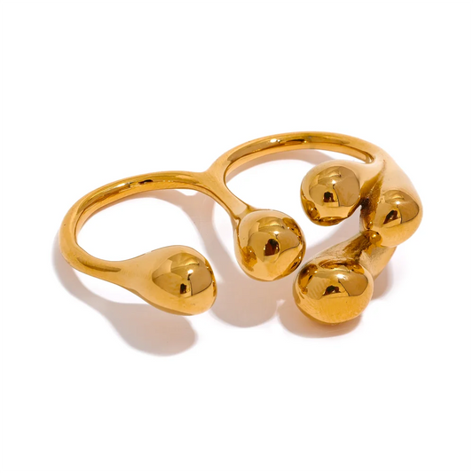 Creative individualistic contemporary texture finger ring - product image