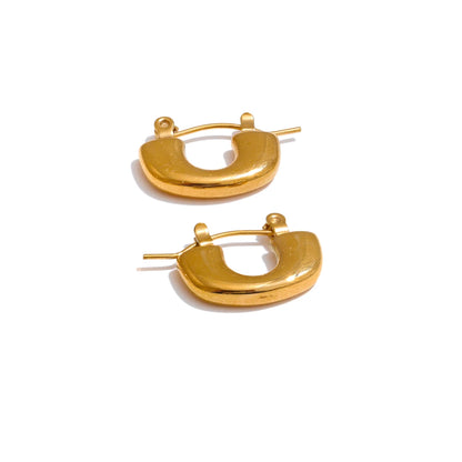 Creative metal u-shape pendant necklace earrings set - product image