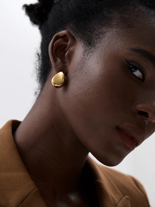 Creative minimalist hollow stud earrings women - product image