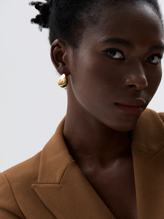 Creative minimalist hollow stud earrings women - product image