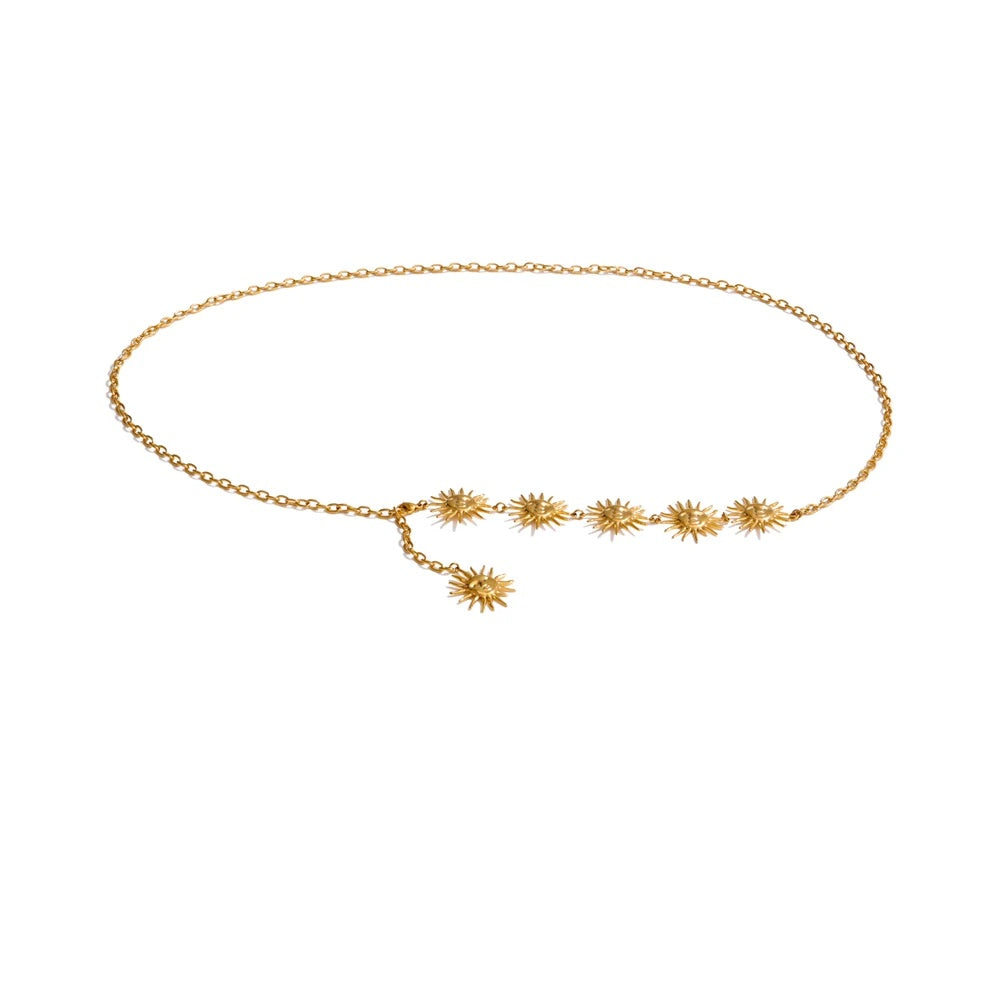 Creative sun face contemporary summer belly chain - product image