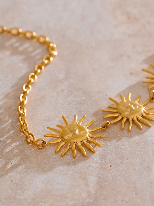 Creative sun face contemporary summer belly chain - product image