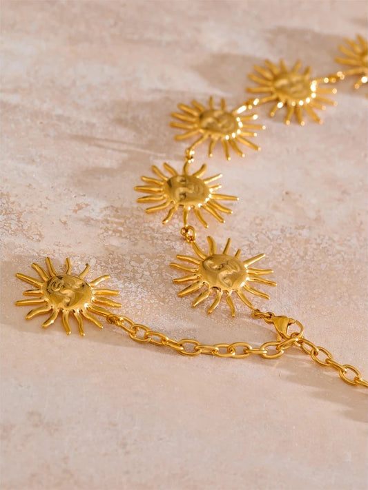 Creative sun face contemporary summer belly chain - product image