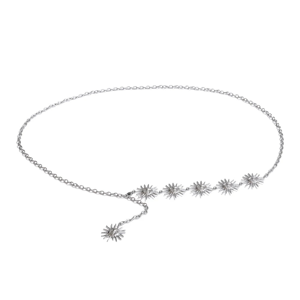 Creative sun face contemporary summer belly chain - product image