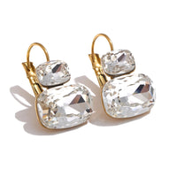 Crystal Candy French Hoop Trendy Stud Earrings