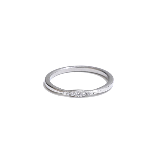 Cubic zirconia abstract thin casting ring - product image