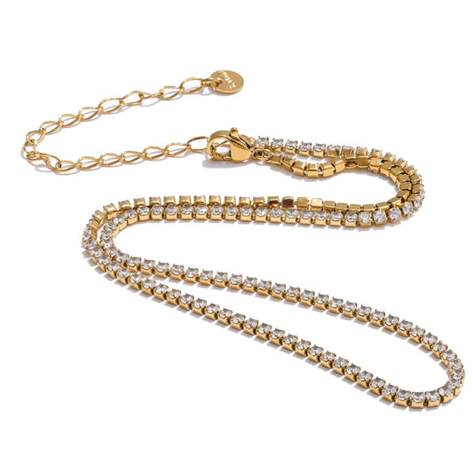 Cubic zirconia chain modern necklace - product image
