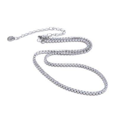 Cubic zirconia chain modern necklace - product image