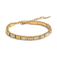 Cubic Zirconia Chain Premium Bracelet Bangle