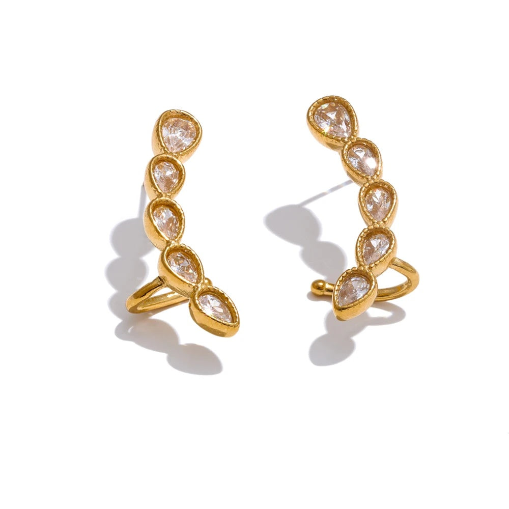 Cubic zirconia contemporary stud earrings - product image