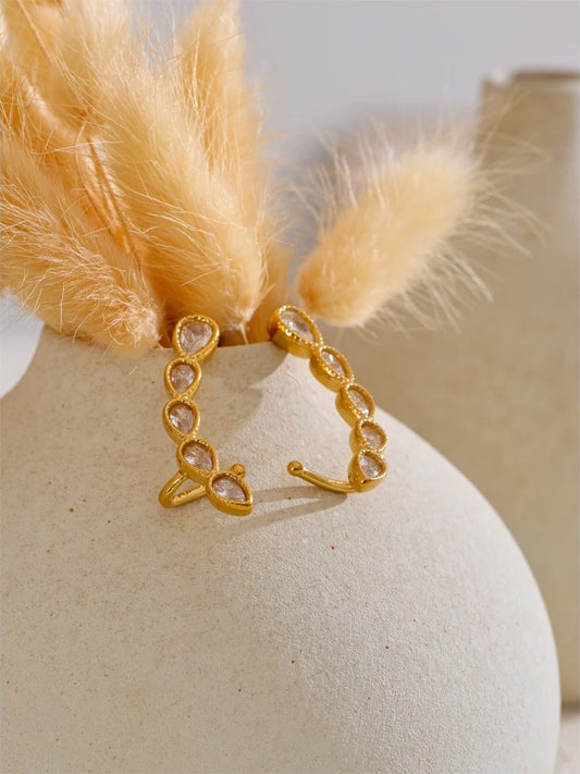 Cubic zirconia contemporary stud earrings - product image