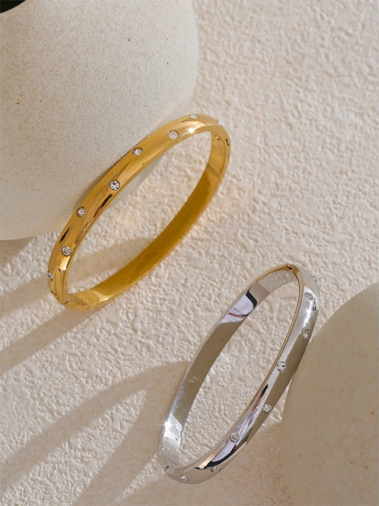Cubic zirconia fashion bangle bracelet women - product image
