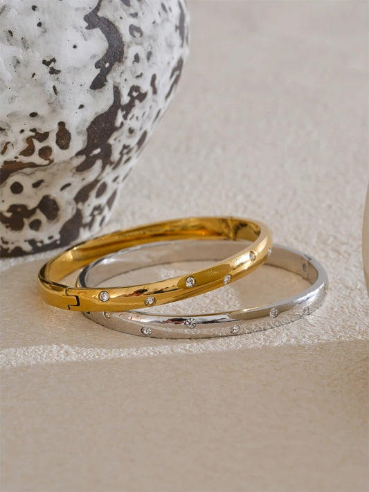 Cubic zirconia fashion bangle bracelet women - product image