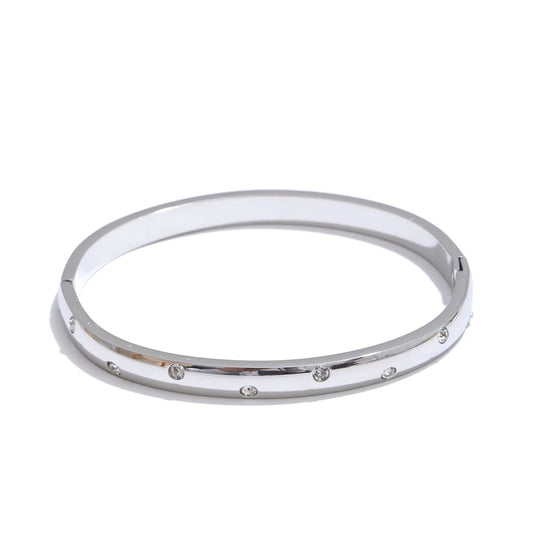 Cubic zirconia fashion bangle bracelet women - product image