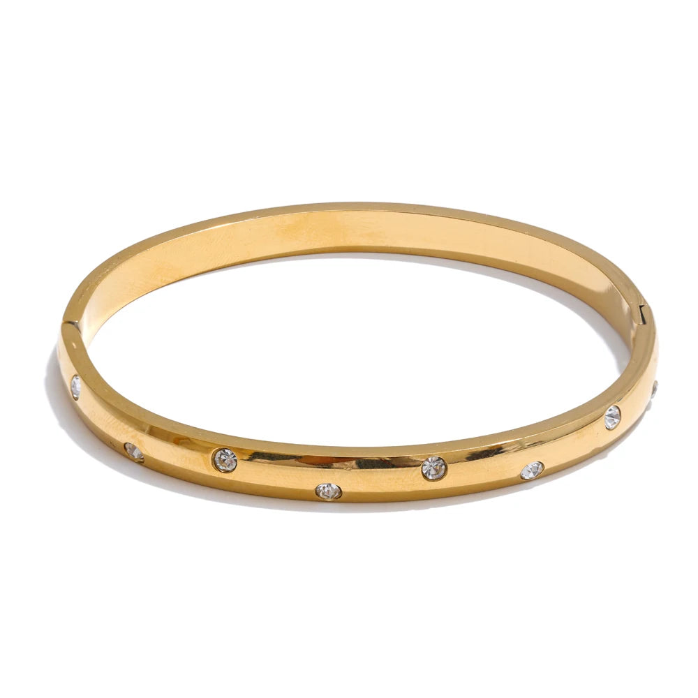 Cubic zirconia fashion bangle bracelet women - product image