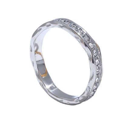 Cubic zirconia finger casting abstract ring - product image