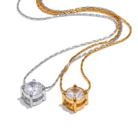 Cubic Zirconia Modern Pendant Necklace Women